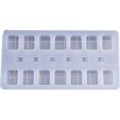 Moule en silicone à effet miroir brillant, forme mahjong, pour la décoration de gâteaux et la fabrication de cristaux. Treizième unité z (1/5)