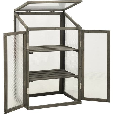 Le Poisson Qui Jardine – Serre de jardin en bois de sapin et polycarbonate – Dimensions 100 x 60 x 45 cm – Panneaux durables – Couvercle à charnière pour accès facile (1/5)
