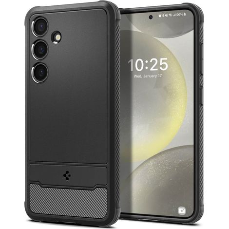 Cover posteriore Rugged Armor per Samsung Galaxy S24 - Nero opaco (1/5)