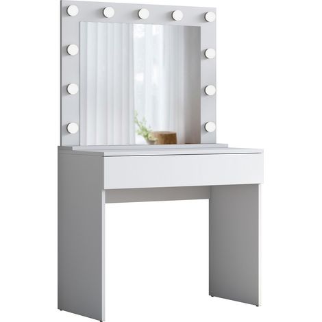 Coiffeuse de maquillage avec miroir et éclairage pour chambre Aether (1/5)