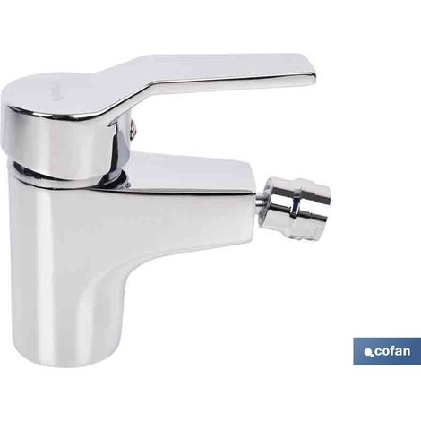 Einhandgriff für WC-Spülung in Edelstahlfarbe 40 mm (1/4)