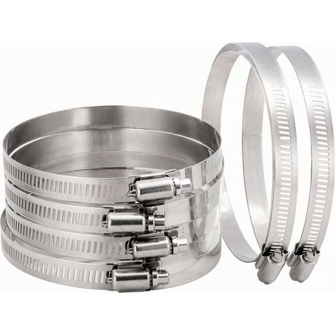Collier de serrage en acier inoxydable 304, cruciforme tout en acier, télécom, bande perforée, 200 mm, pour tuyau d'eau et atelier (1/4)