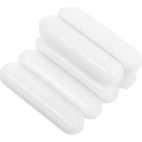 6 Bâtonnets Magnétiques en Ptfe Forme C Blanc pour Agitation Magnétique Rapide et Uniforme en Laboratoires Chimiques et Usines, Lot de 6 Pièces Réutilisable (1/5)