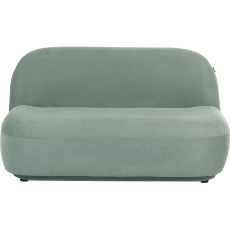 Divano a due posti in tessuto schienale basso stile Tuxedo moderno e minimalista idrorepellente verde chiaro Lovberg