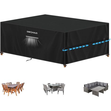 Gartenmöbel Abdeckung 300x200x90cm Wasserdicht UV-Beständig 420D Oxford (1/5)