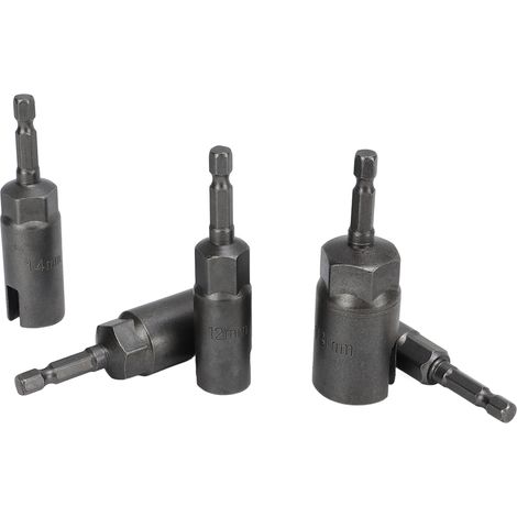 Lot de 5 embouts clé pour écrous à oreilles 1/4 po hex mandrin meuleuse manchon visseuse perceuse main électrique (1/5)