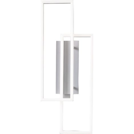 Lampada a Parete LED Dyana A 40W 2150lm 3000K in Alluminio Bianco Satinato, Dimmerabile a Taglio di Fase, Luce Diretta - Gealuce (1/3)