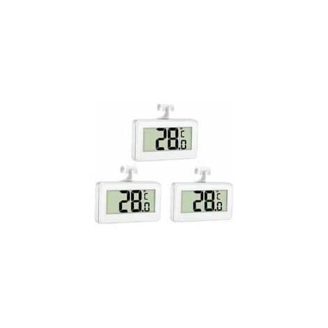 3X Refrigerator Thermometer Digital Freezer Thermometer Refrigerator Room Thermometer Waterproof Freezer Thermometer with LCD Screen and Hook for Temperature Reading (1/5)