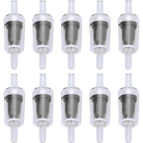 10 Stück 4-mm-Rückschlagventile, schwarz, für Aquarienluftpumpen – wasserdichte Einwegventile für Aquarien (1/5)
