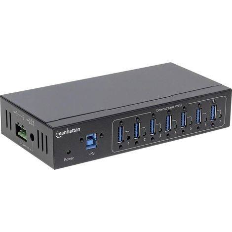 [NEUWERTIG] B-Ware Manhattan Mh 7 Port Usb3.0 Hub Verteiler Industrieanwendung Mehrfachanschluss