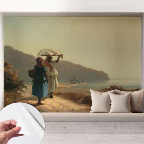 Papier peint adhésif décoratif avec colle pour salon chambre et bureau Installation rapide Promenade en bord de mer 208x146 cm (1/5)