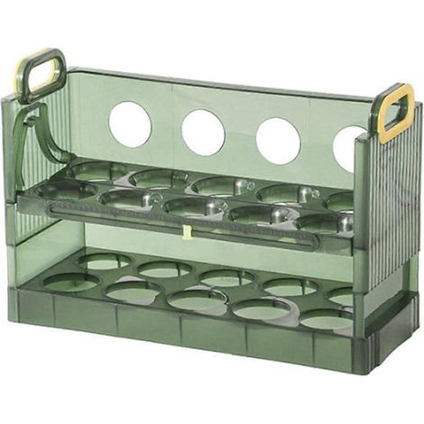 Boîte à œufs rotative à 2 ou 3 niveaux, grande capacité, gain de place, protection optimale, réutilisable, pour porte de réfrigérateur. Accessoire de cuisine QingH (1/4)