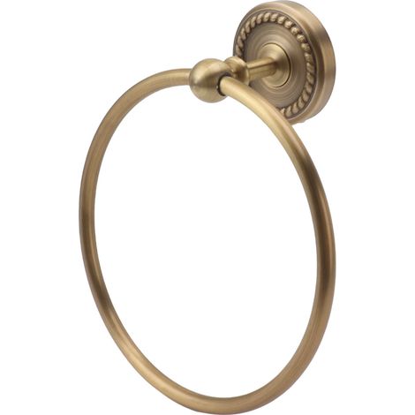 Anneau porte-serviette mural cuivre rond, support serviette de douche à main pour salle de bain 970830 (1/5)