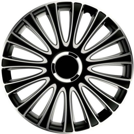 JEU D ENJOLIVEURS DE ROUES LEMANS PRO SILVER BLACK 15INCH