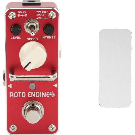 Roter Metall-Rotationslautsprecher-Simulator-Pedal für Gitarre, Effekte mit 3 Modi (1/5)