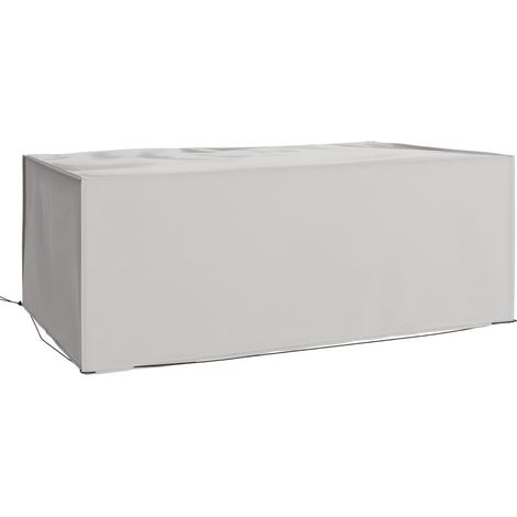 Housse de protection pour mobilier de jardin, résistante à l'hiver, imperméable et anti-UV, en tissu Oxford 600D, 210 x 140 x 80 cm, grise (1/5)