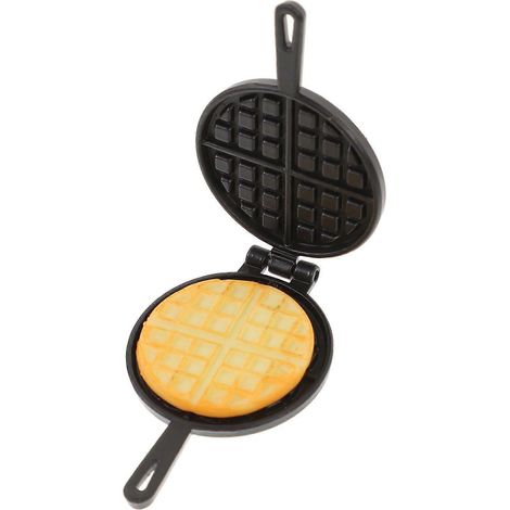 1 ensemble de miniatures pour maison de poupée : moule à mini-gaufres, mini-maison, petits jouets alimentaires, décoration. (1/4)