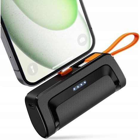 Mini power bank esterno portatile da 5000 mAh con due porte di ricarica per iPhone (1/4)