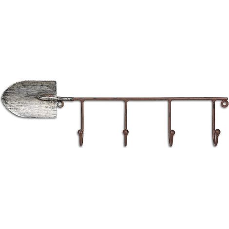 Dekorativer Wandhaken in Schaufelform, Wandhalterung, Turmregal, antiker Wandhaken, stilvoller Wandhaken aus Eisen