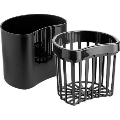 Récipient à capsules usagées - Dolce Gusto - Compatible Genio 2, Melody 3, Drop - Cylindrique - Noir (1/4)