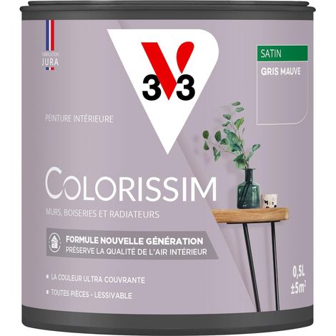 Peinture murale intérieure Colorissim® V33 Gris mauve Satin 0,5L (1/5)