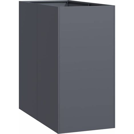 Jardinière，Bac à fleurs，Pot de fleurs anthracite 40x80x80 cm acier CFW58170 (1/5)