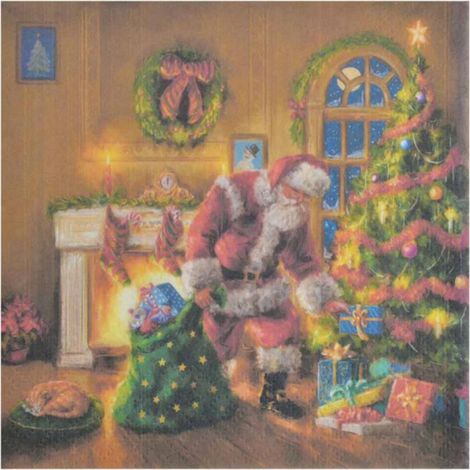 Lot de 20 Serviettes en Papier "Cadeau 33x33cm Multicolore