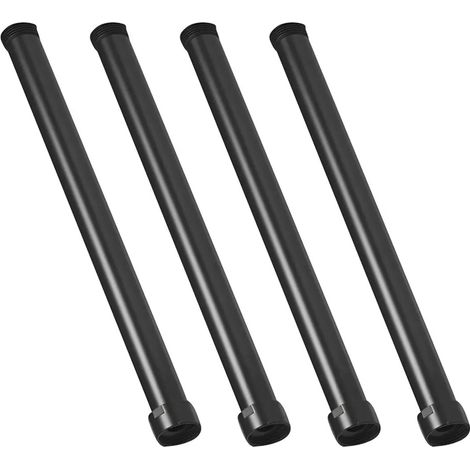 Flexible de douche extensible noir 30 cm de long 4 tubes (1/5)