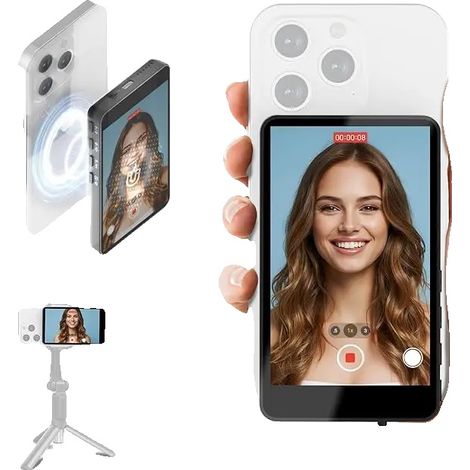 Monitor per selfie, altoparlante integrato, connettività wireless, nero (1/2)