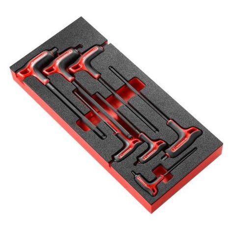 Facom – Plateau à outils en mousse pour servante d'atelier – Compatible clés hexagonales à poignée en P – Type mousse pour rangement efficace