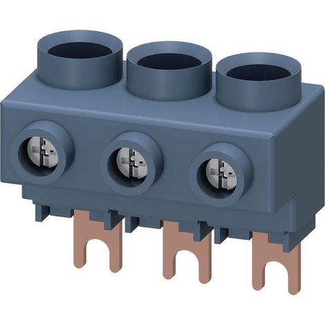 Siemens Borne de alimentación trifásico para barras colectoras trifásicas, Conexión desde arriba, S00/S0, 3RV29255AB