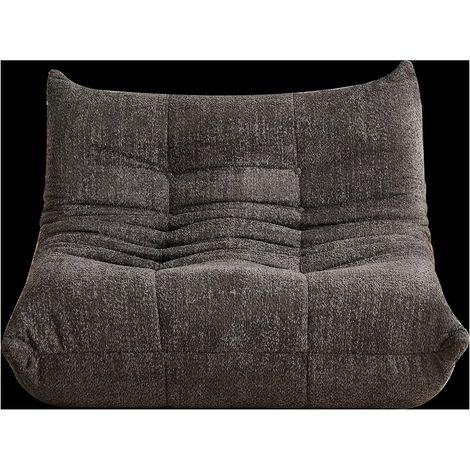 Chenille Togo Two-seater Sofa,Boden-Loungesessel, Armloser Akzentstuhl,Sitzsack Sofa, Togo Stil Kamin Lounge Stuhl mit Memory Schaum,Bequemer Bodensofa für Wohnzimmer,Schlafzimmer,Gaming und Büro (1/5)
