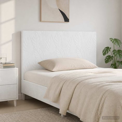 vidaXL Testiera da Muro DELFT Bianco Lucido Legno ingegnerizzato (1/5)