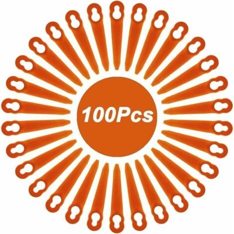 Aougo – Lot de 100 lames en nylon pour coupe-bordure Stihl PolyCut 2-2 3-2 – Remplacement pour FSA 45 57 FSE 52 – Longueur 90mm (1/5)