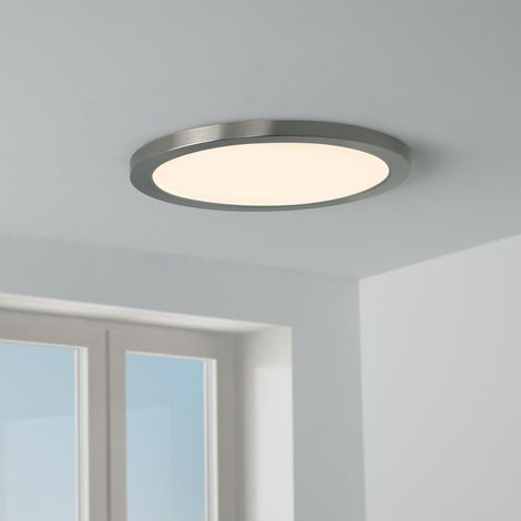 CCT LED Ein-Aufbaustrahler rund silber 3000/4000/6000K silberfarbiger Abdeckring - Ausführung: 24W Ø290mm (1/5)
