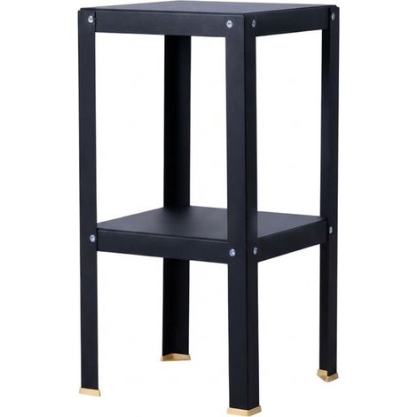 Banco da Lavoro in Metallo Nero cm 40x40x80h Banchetto mobile da cucina Multiuso per Esterno interno Supporto per Barbecue e Fornellioni Struttura Robusta piano di lavoro (1/4)