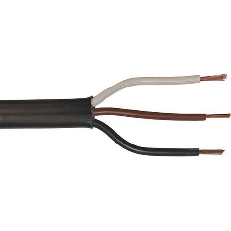 Câble électrique multiconducteur noir FLRY 3G1