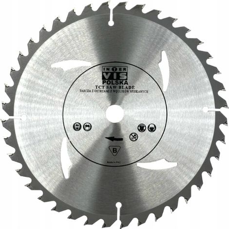 Hartmetallbestücktes Sägeblatt für Holz 255 mm x 30 x 40T