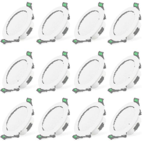 Set mit 12 schlanken 7-W-LED-Einbaustrahlern für die Decke, weiße Beleuchtung für Zuhause (1/4)
