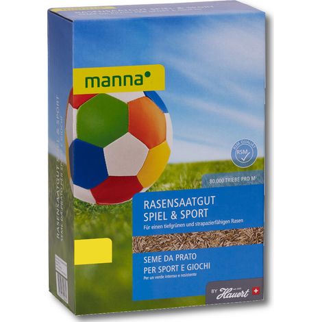 Manna Rasensamen Spielrasen Sportrasen 2,5 kg Rasensaat Grassamen 40 m²