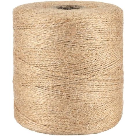Ficelle　500M Ficelle Jute Ficelles de Jardinage Corde Naturelles Fil de Jute Corde Fine pour Jardiage Décoration de Mariage,Arts Créatifs DIY l'emballage Cadeau-TREETALK (1/4)