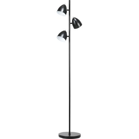 Lampadaire 3 spots orientables FELIX métal noir (1/5)