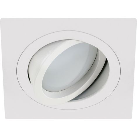 Faretto da soffitto quadrato LUBA D bianco (1/2)