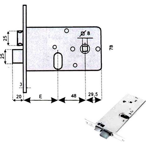 CERRADURA PARA PUERTAS DE ALUMINIO DE HERRAJE ART. 860/865 YALE