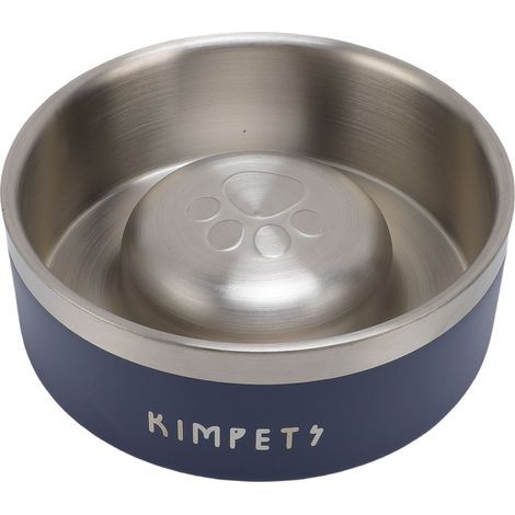 Stainless steel slow-feeder bowl for dogs/cats - non-slip, prevents choking, promotes healthy pet feeding (1/5)