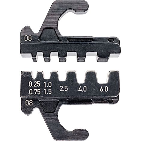 KNIPEX 97 39 08 Crimpeinsatz für isolierte + unisolierte Aderendhülsen 0,25 - 6 mm²