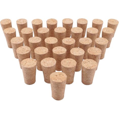 Wood Corks,Tapered Cork for Wine Making Craft,for Wine Bottle 30Pcs-- (1/5)