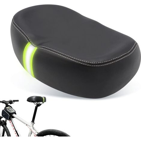 Selle de vélo large et confortable sans bec, rembourrée en mousse à mémoire de forme (1/5)