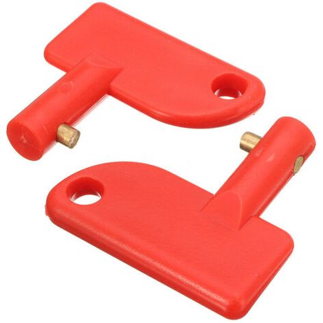 Lot de 10 Clé d'interrupteur de Coupure de Batterie de Voiture, Clé Coupe Circuit Batterie Voiture, Clé de Commutateur d'isolateur pour Auto Marine Bateau (1/5)