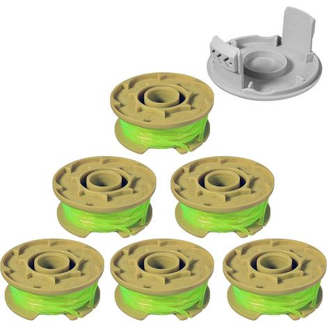 6 Bobine de rechange, AC80RL3, fil torsadé 0,08 pouce, nylon durable, pour débroussailleuse Ryobi One+ (1/5)